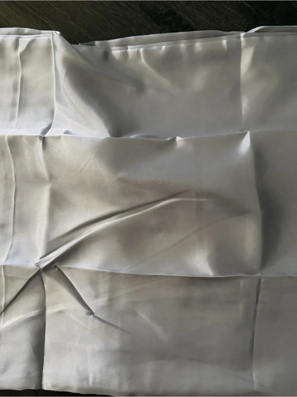 Silver Grey Satin Pillowcase - Queen